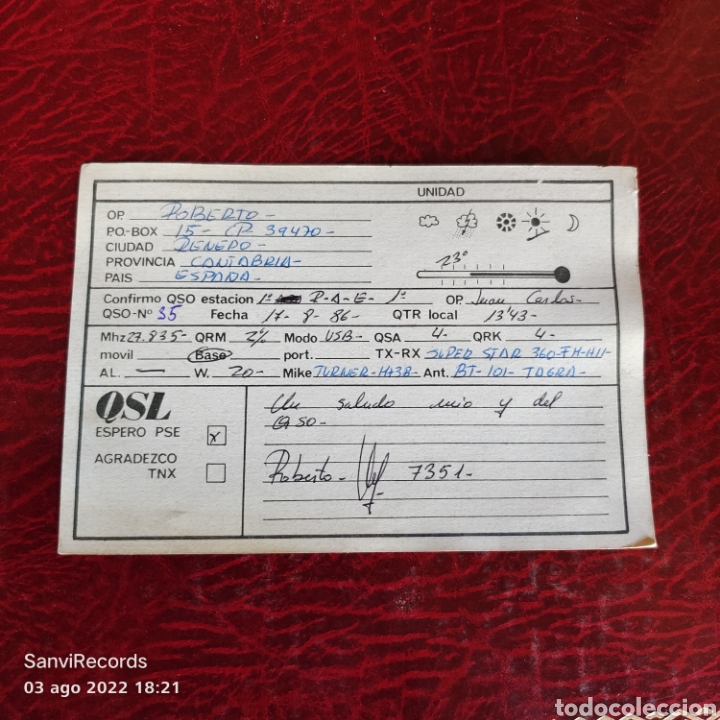 Postales: TARJETA QSL: KIMBA - Foto 2