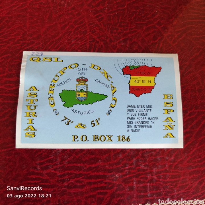 Postais: TARJETA QSL: ASTURIAS