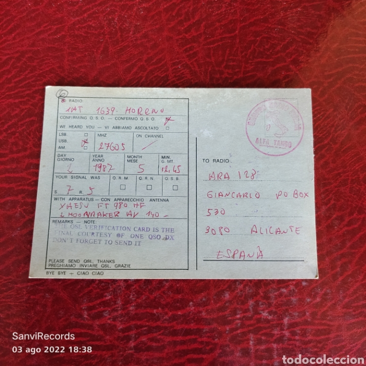 Postales: TARJETA QSL: CB-SWL. ROMMEL - Foto 2