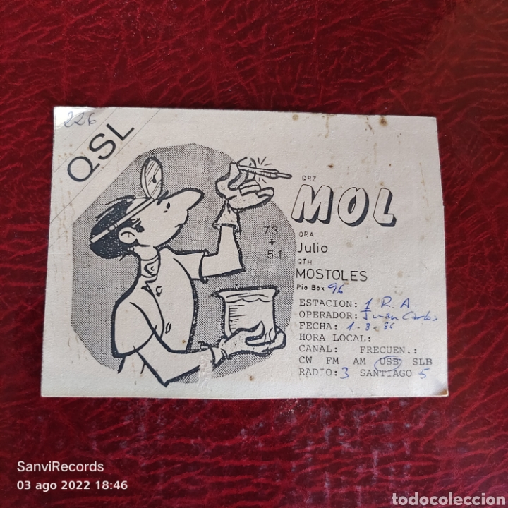 Postales: TARJETA QSL: MOL, M&Oacute;STOLES - Foto 1
