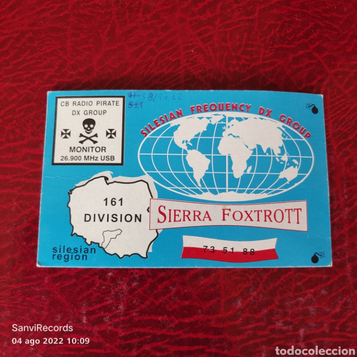 Postales: TARJETA QSL: SILESIAN FREQUENCY DX GROUP, SIERRA FOXTROTT