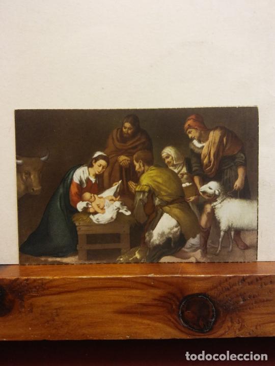 Postales: ADORACI&Oacute;N AL NI&Ntilde;O JES&Uacute;S. D&Iacute;PTICO. BONITA POSTAL. CIRCULADA