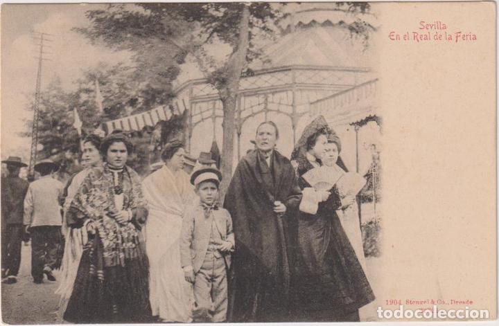 Postales: Sevilla. En el Real de la Feria. 1904 Stengel & Co., Dresde - Foto 1