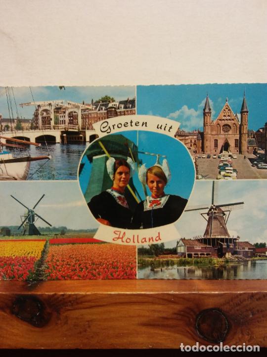 Cartoline: GROETEN UIT HOLLAND. BONITA POSTAL. CIRCULADA