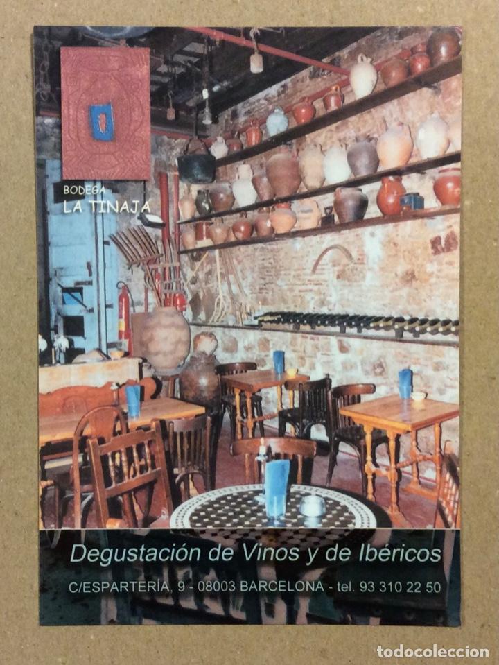 Postales: BODEGA LA TINAJA (BARCELONA). POSTAL PUBLICITARIA SIN CIRCULAR. - Foto 1