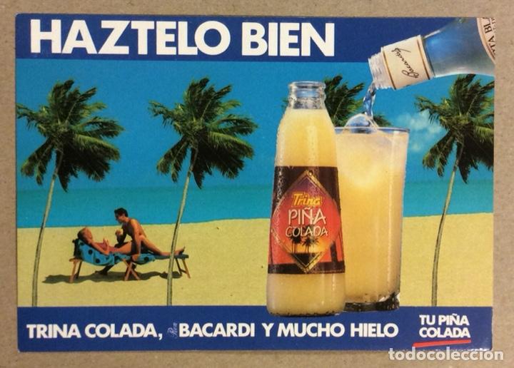 Postales: TRINA COLADA & BACARDI. POSTAL PUBLICITARIA SIN CIRCULAR. - Foto 1