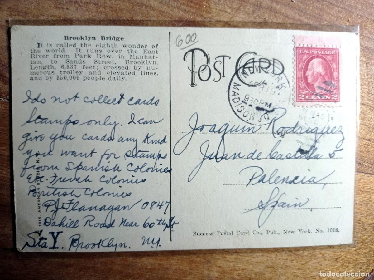 Postales: Postal de Nueva York, alrededor de 1920 - Foto 2
