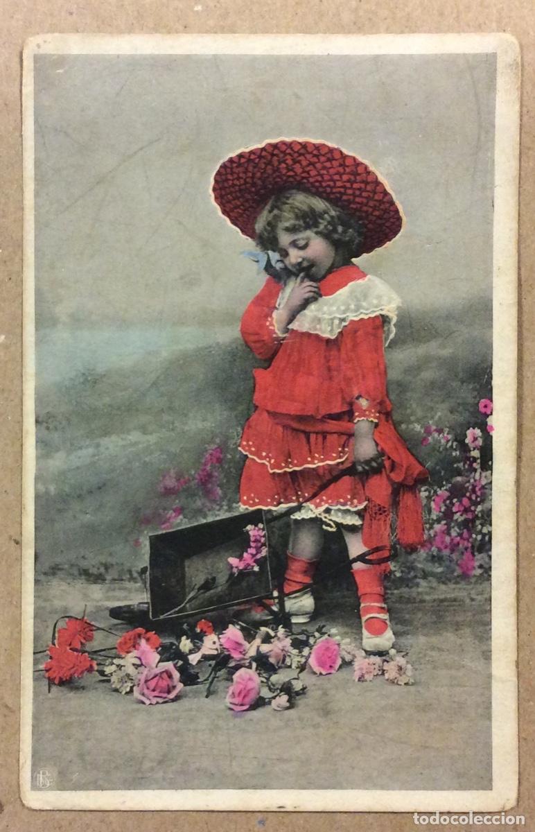Postkarten: ANTIGUA TARJETA POSTAL COLOREADA CIRCULADA EN 1912. CON SELLO.