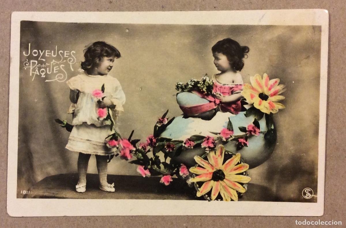 Postkarten: ANTIGUA TARJETA POSTAL COLOREADA CIRCULADA EN 1911