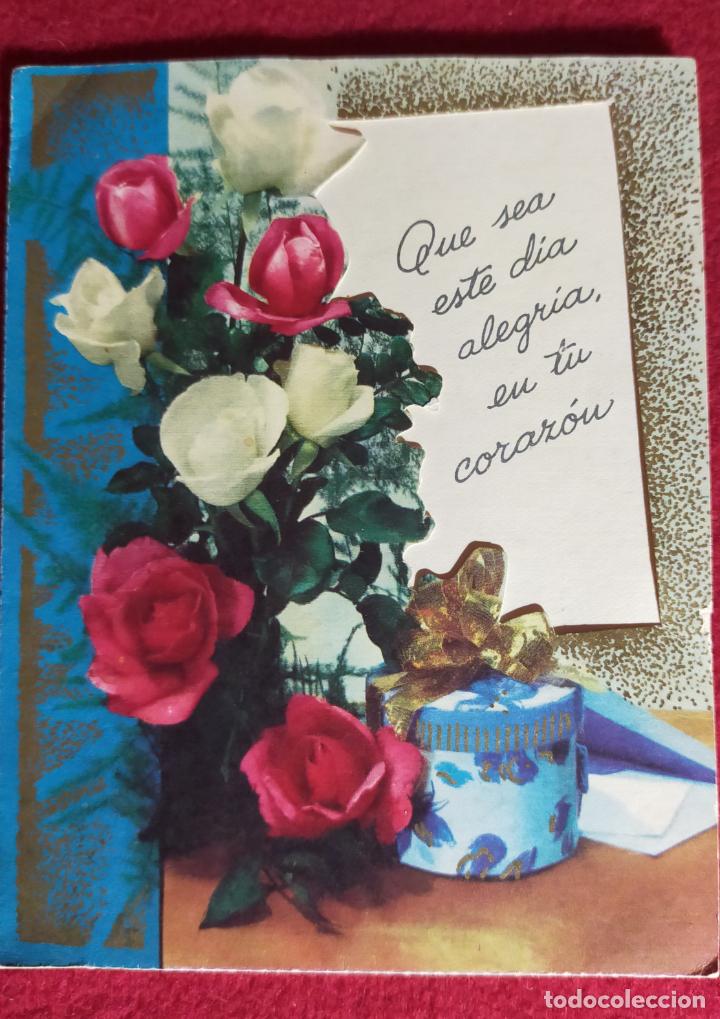 Postales: POSTAL DESPLEGABLE - DE FELICITACION - Foto 2