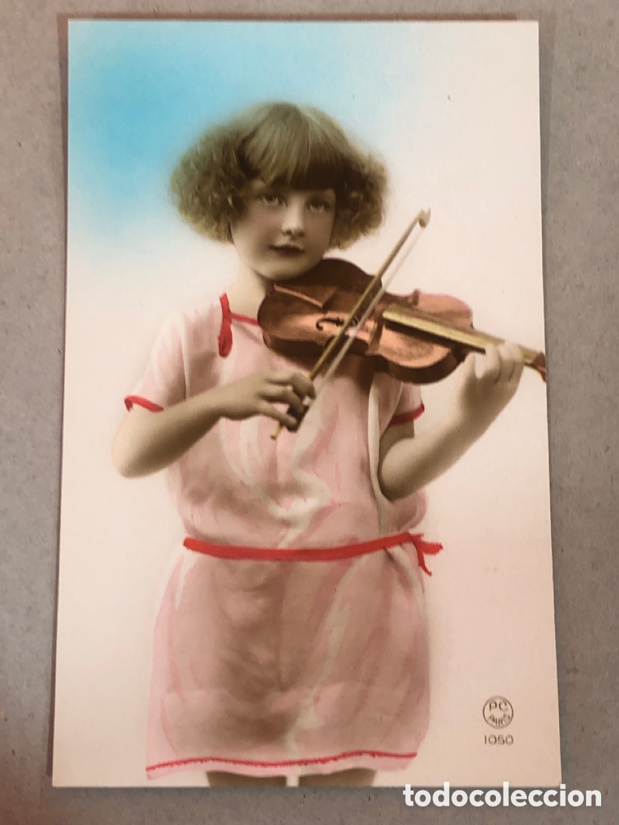 Postales: POSTAL &Eacute;POCA MODERNISTA NI&Ntilde;A CON VIOL&Iacute;N