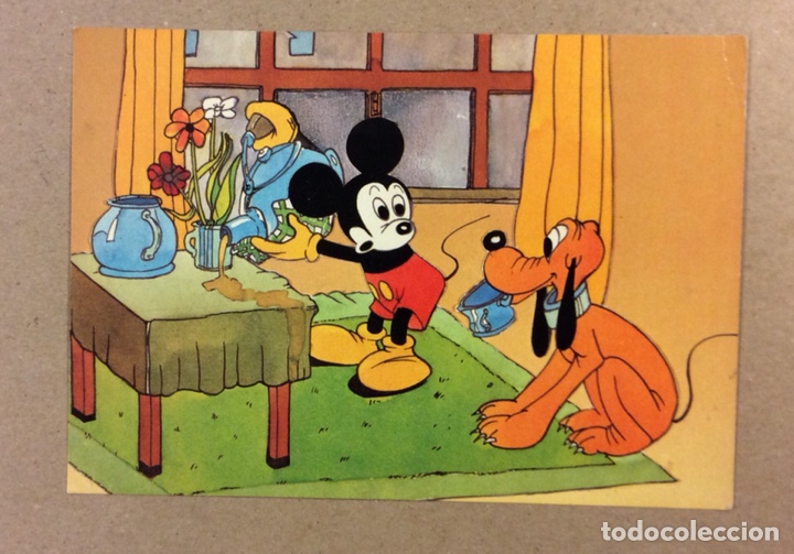 Cartes Postales: MICKEY MOUSE Y PLUTO. POSTAL SIN CIRCULAR WALT DISNEY EDIZIONI BEATRICE D&rsquo;ESTE.