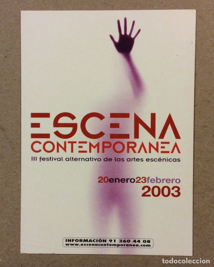 Postkarten: ESCENA CONTEMPOR&Aacute;NEA 2003, III FESTIVAL ALTERNATIVO DE LAS ARTES ESC&Eacute;NICAS. POSTAL PROMOCIONAL