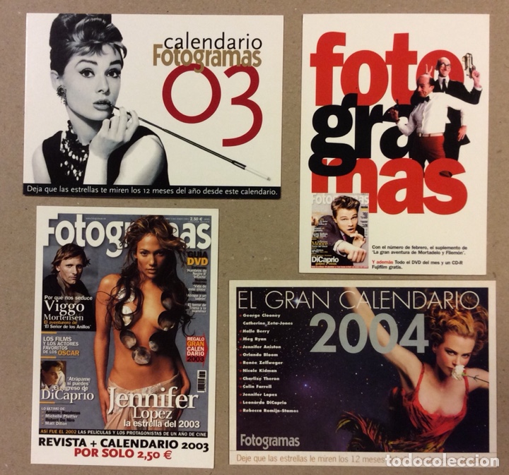 Postkarten: FOTOGRAMAS. LOTE DE 4 POSTALES PROMOCIONALES DE LA REVISTA. 2003 y 2004