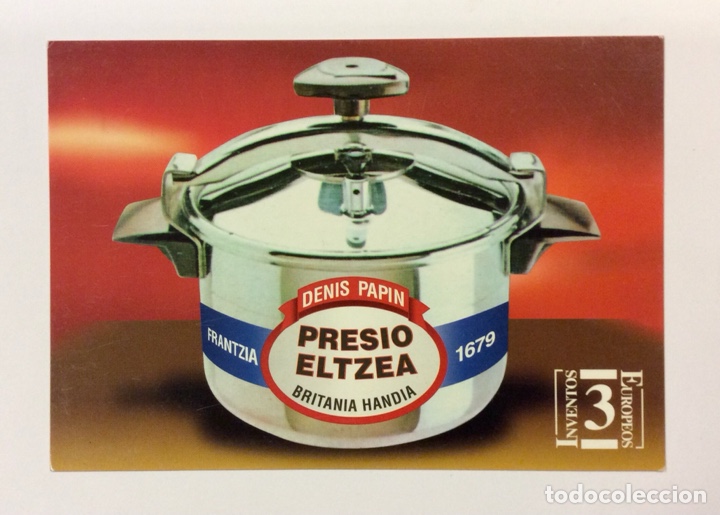 Postkarten: DENNIS PAPIN INVENTOR DE LA OLLA EXPR&Eacute;S. POSTAL SIN CIRCULAR.