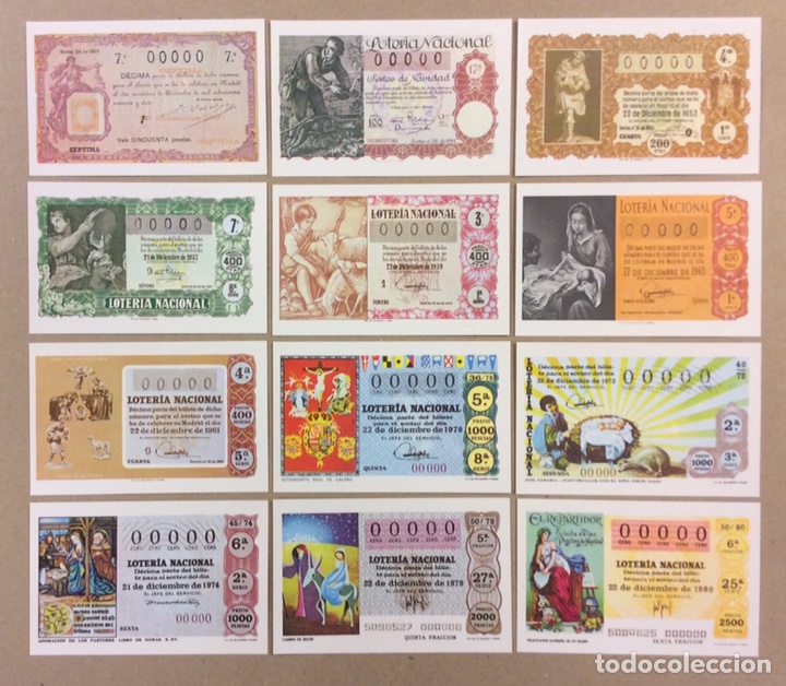 Postales: LOTER&Iacute;A NACIONAL. COLECCI&Oacute;N TARJETAS POSTALES SERIE N D&Eacute;CIMOS SORTEOS NAVIDAD. COMPLETA. 1981