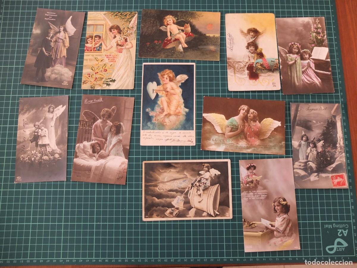 Postales: Lote de 12 postales tema &aacute;ngeles - Foto 1