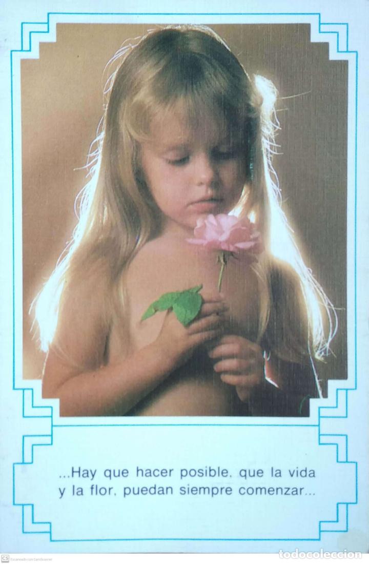 Postales: Postales Vikingo. S. Mate n&ordm; 130/2, con texto. Ni&ntilde;a con rosa. Nueva. Color