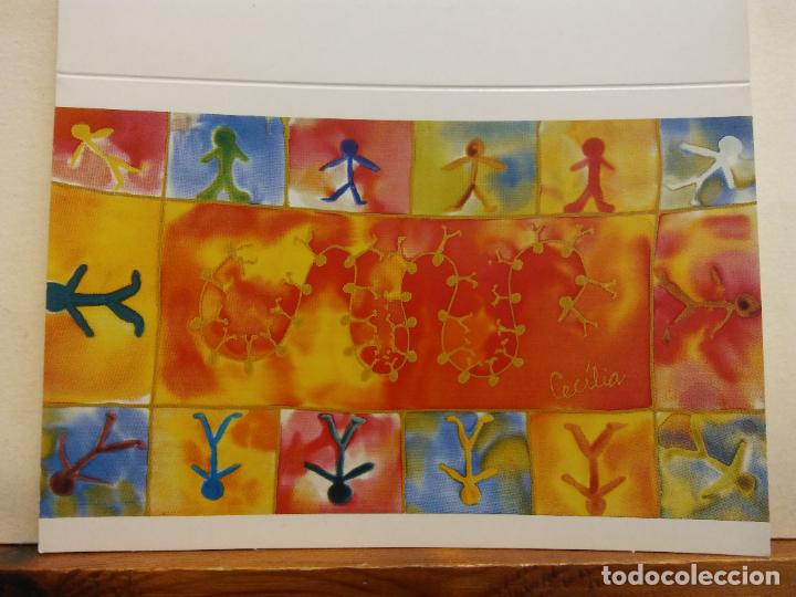 Postcards: NI&Ntilde;OS JUGANDO. CECILIA GONZALEZ. CRUZ ROJA. BONITA TARJETA. D&Iacute;PTICO. CIRCULADA