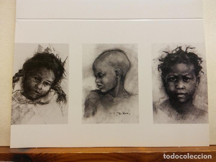 Postcards: NI&Ntilde;OS. TERESA RIBA. CRUZ ROJA. BONITA TARJETA. D&Iacute;PTICO. NO CIRCULADA