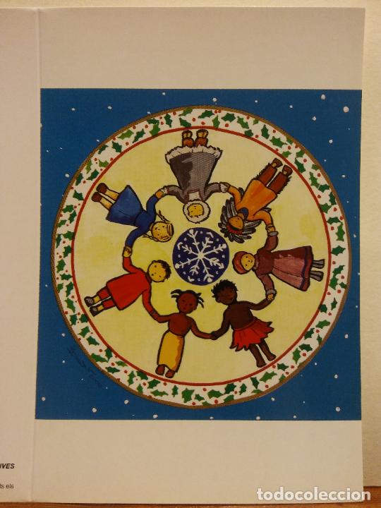 Postkarten: NI&Ntilde;OS EN NAVIDAD. ELISABET VIVES. CRUZ ROJA. BONITA TARJETA. D&Iacute;PTICO. NO CIRCULADA