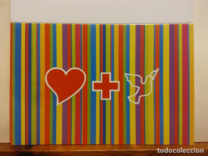 Postkarten: AMOR Y PAZ. JORDI MARGALEF. CRUZ ROJA. BONITA TARJETA. D&Iacute;PTICO. NO CIRCULADA