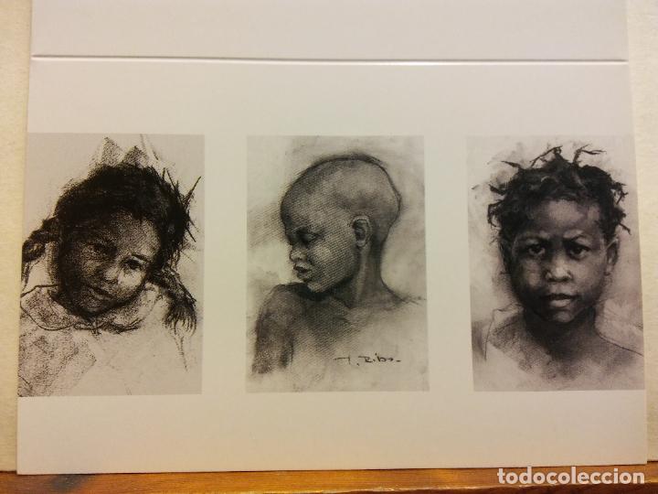 Postkarten: NI&Ntilde;OS. TERESA RIBA. CRUZ ROJA. BONITA TARJETA. D&Iacute;PTICO. CIRCULADA