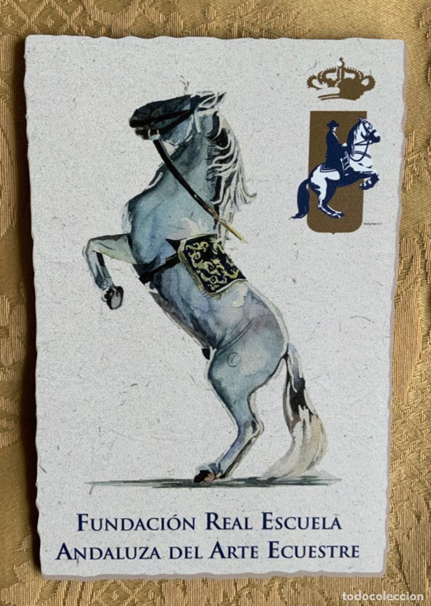 Postales: POSTAL DE MADERA FUNDACI&Oacute;N REAL ESCUELA ANDALUZA DE ARTE ECUESTRE