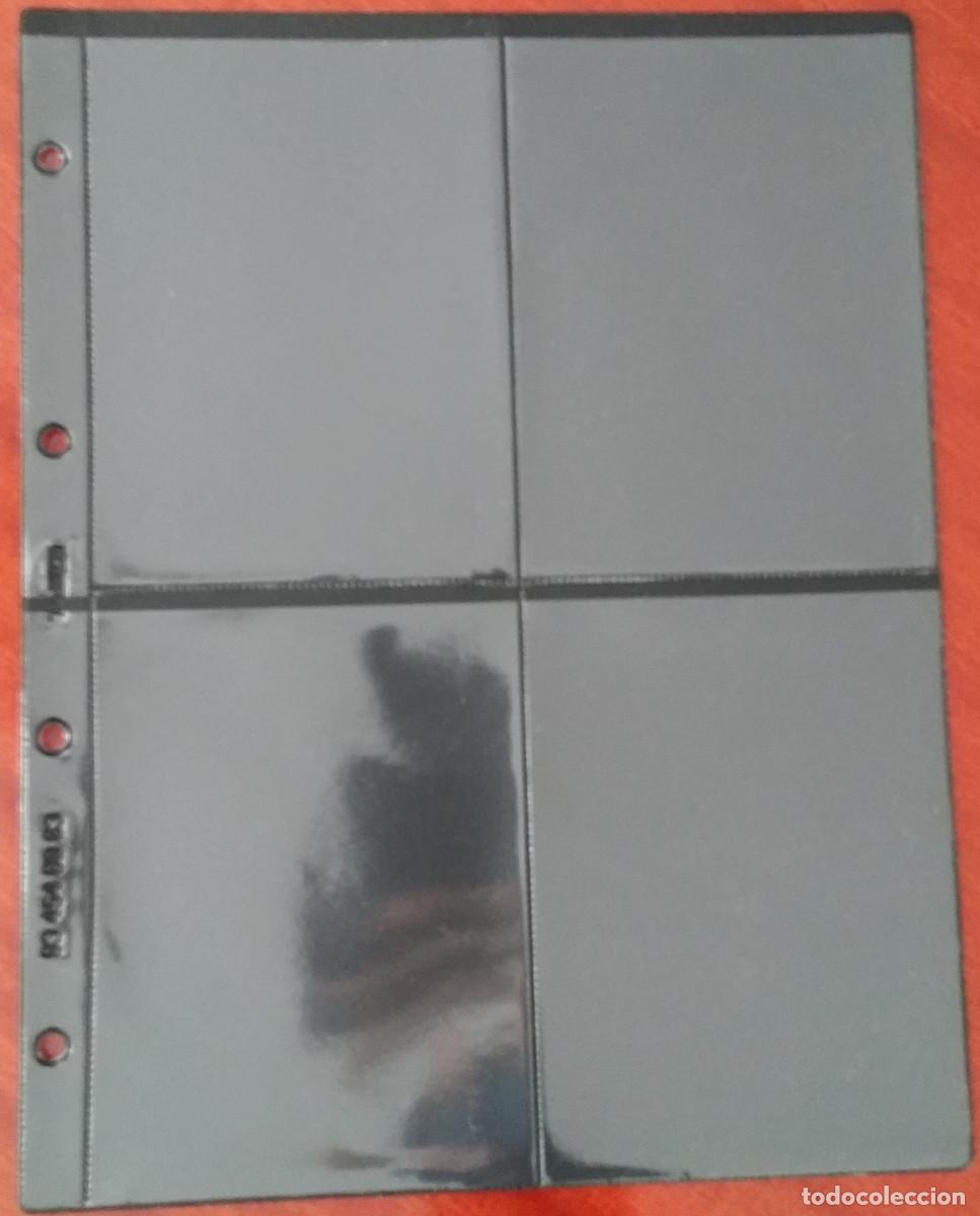 Postales: 10 HOJAS PLASTICO NEGRO PARA POSTALES 11X15 cm.