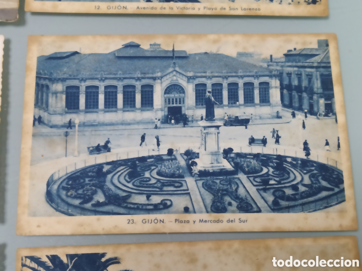 Postales: LOTE POSTALES ANTIGUAS GIIJON. - Foto 25