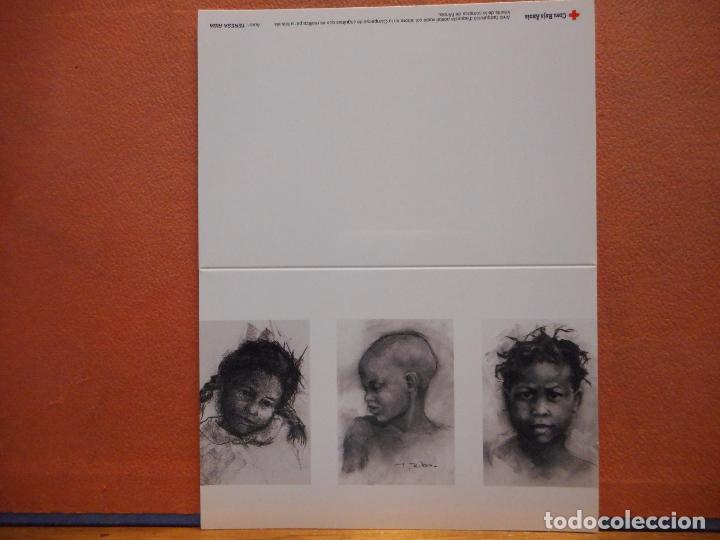 Postais: BONITA POSTAL. NI&Ntilde;OS. TERESA RIBA. DIPTICO. NO CIRCULADA. CRUZ ROJA.
