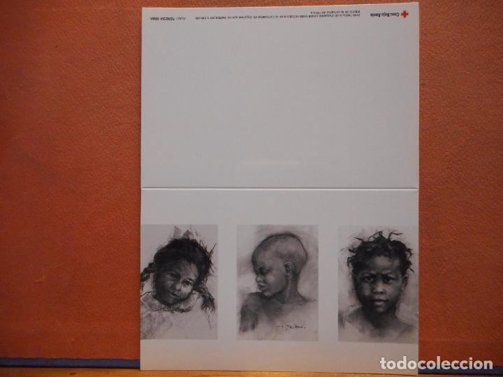Postais: BONITA POSTAL. NI&Ntilde;OS. TERESA RIBA. DIPTICO. NO CIRCULADA. CRUZ ROJA.