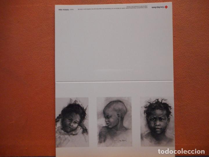 Postais: BONITA POSTAL. NI&Ntilde;OS. TERESA RIBA. DIPTICO. NO CIRCULADA. CRUZ ROJA.