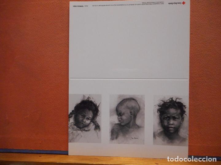 Postais: BONITA POSTAL. NI&Ntilde;OS. TERESA RIBA. DIPTICO. NO CIRCULADA. CRUZ ROJA.