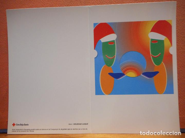 Cartes Postales: BONITA POSTAL. NADAL. SOLEDAD LUQUE DIPTICO. NO CIRCULADA. CRUZ ROJA.