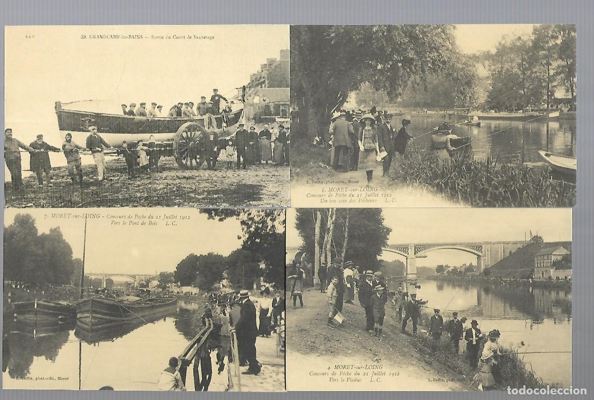 Postales: E25- 4 POSTALES ANTIGUAS DE BARCOS Y PUERTOS COPIAS DE ORIGINALES DE Pcp. DEL SIGLO XX