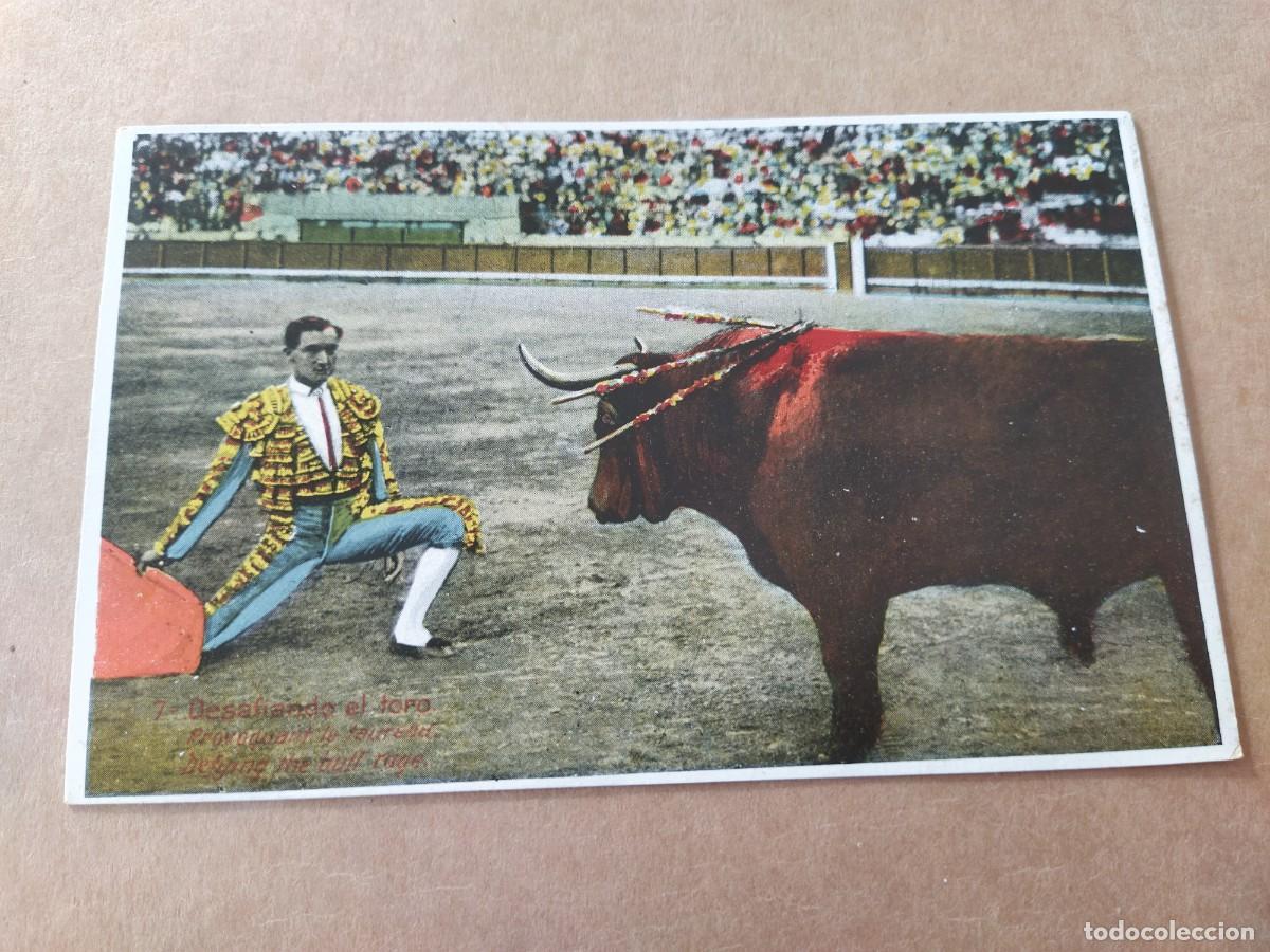 Cartoline: TARJETA POSTAL ANTIGUA 7 DESAFIANDO AL TORO - POSTAL TAURINA -S1