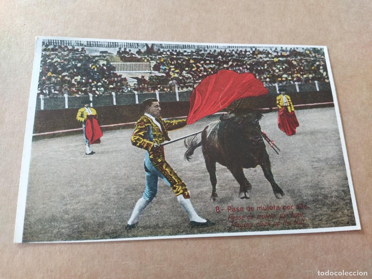 Postales: TARJETA POSTAL ANTIGUA 8 PASE DE MULETA POR ALTO - POSTAL TAURINA -S1