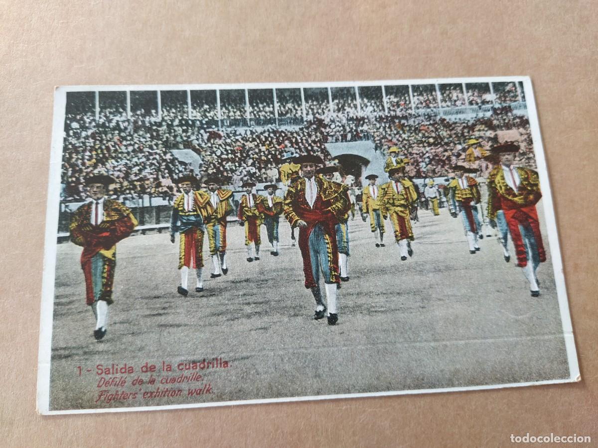 Postais: TARJETA POSTAL ANTIGUA 1 SALIDA DE LAS CUADRILLA - POSTAL TAURINA -S1