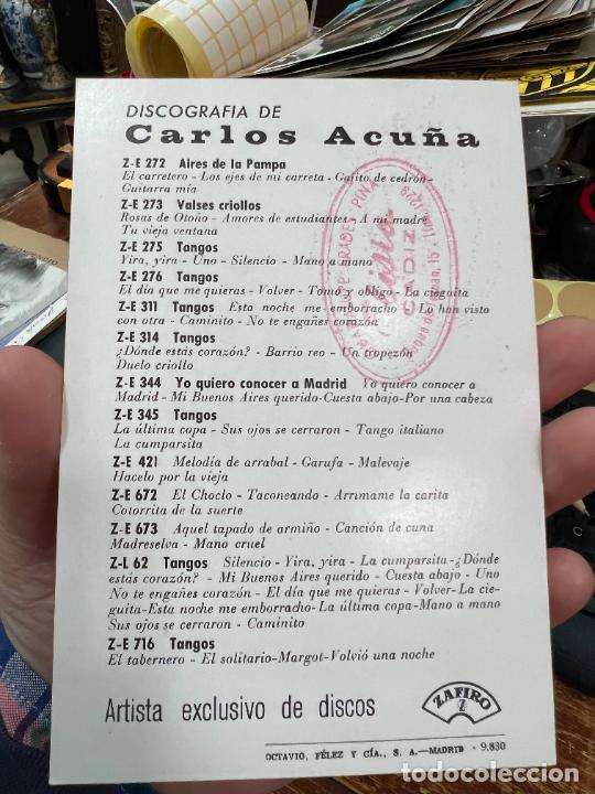 Postales: POSTAL CARLOS ACU&Ntilde;A - Foto 2