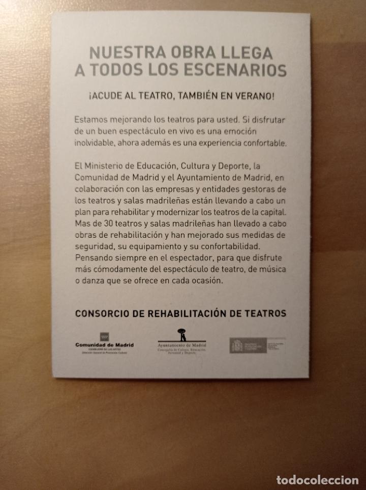 Postales: TARJETA POSTAL TEATROS MADRID - Foto 2