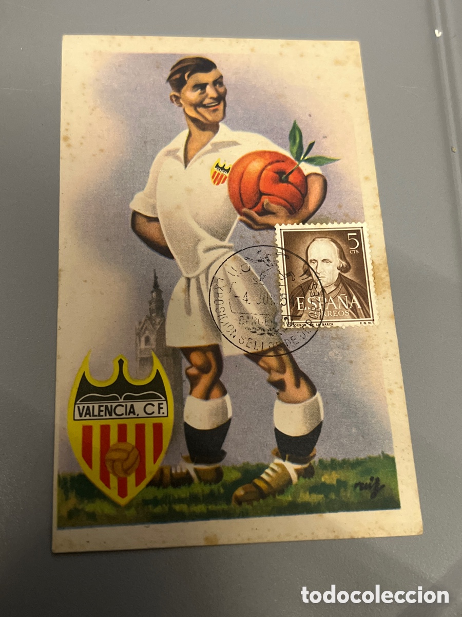 Postales: T1/E4/137. POSTAL VALENCIA C.F. 1954 - Foto 1