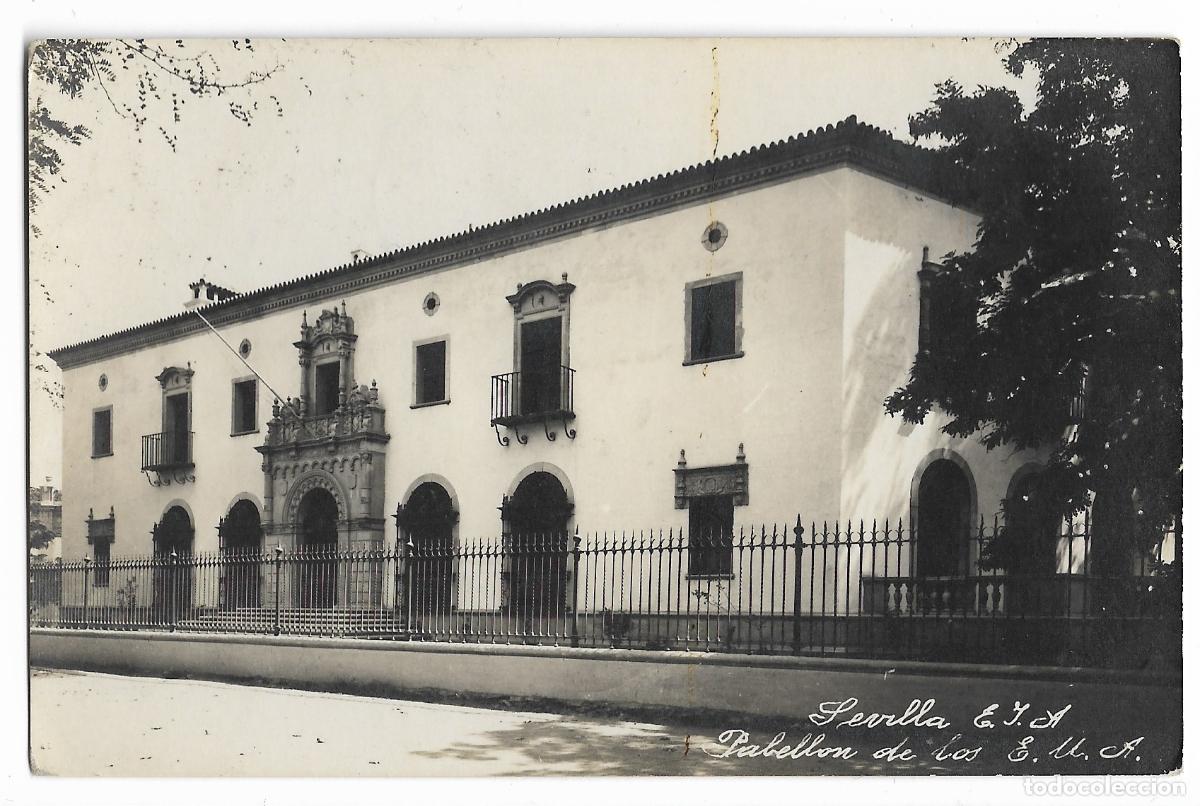 Postales: SEVILLA *** PABELLON DE LOS E.U.A. *** - Foto 1
