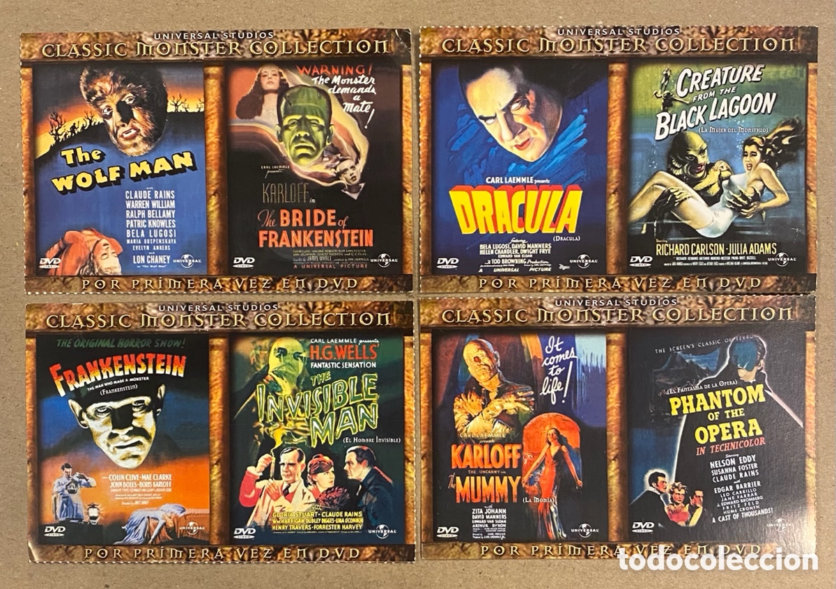 Cartes Postales: UNIVERSAL STUDIOS CLASSIC MONSTER COLLECTION. LOTE 4 POSTALES SIN CIRCULAR PROMOCIONALES