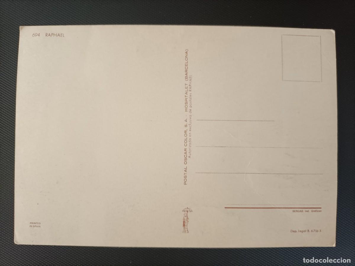 Postales: Antigua Tarjeta Postal de Raphael, finales de los a&ntilde;os 60. - Foto 2