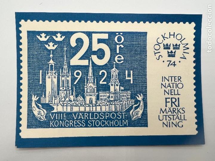 Postkarten: CORREO POSTAL. VIII VARLDSPOST-KONGRESS STOCKHOLM. STOCKHOLM - ESPA&Ntilde;A. 1974