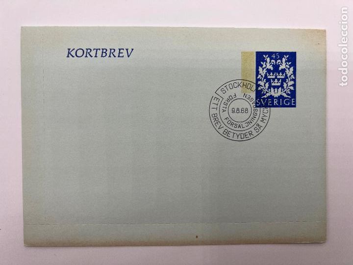 Postales: CARTA POSTAL. STOCKHOLM 1968