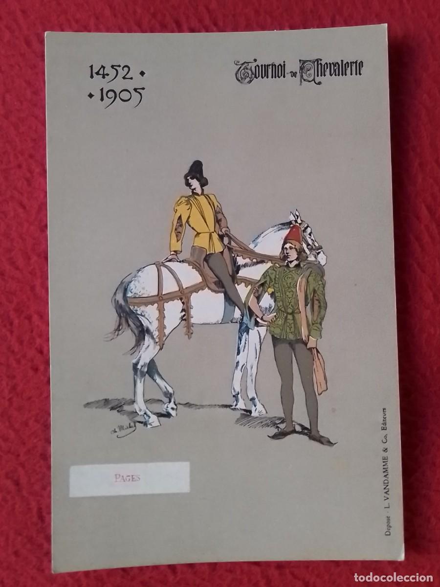 Postales: POSTAL CARTE POSTALE 1452 1905 TOURNOI DE CHEVALERIE PAJES PAGES CABALLO HORSE CHEVAL L. VANDAME....