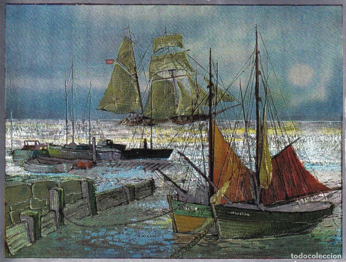 Cartes Postales: Paisaje &middot; Mar &middot; Barcos &middot; Barcas &middot; Muelle &middot; Velero - Warren N&uacute;m. 26 / Efecto plateado