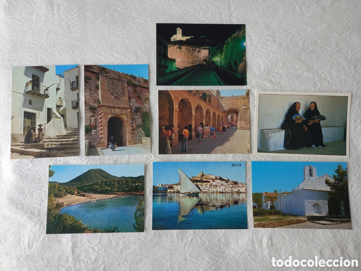Postales: Lote 8 postales Ibiza sin circular - Foto 1